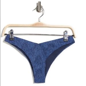 Weworewhat Delilah bottom pique denim texture size m